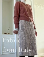 [ 2차 재입고 | Torisyang made] Lilac tweed skirt Fabric from ITALY