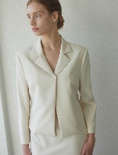 [Torisyang Made] Kate set-up_Cream ivory (Cropped jacket)