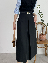 [블랙 바로배송] High waist midi skirt (블랙)