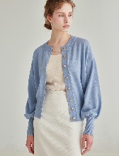 Diana cardigan _ Light blue (100% Superfine Merino wool)